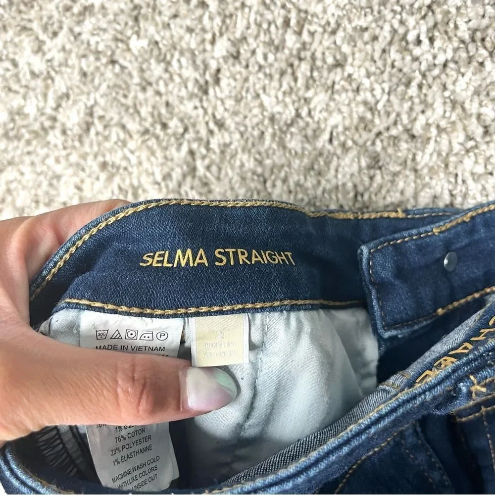 Michael Kors Jeans Women’s‎ 2 Selma Straight Button Fly Dark Wash Denim